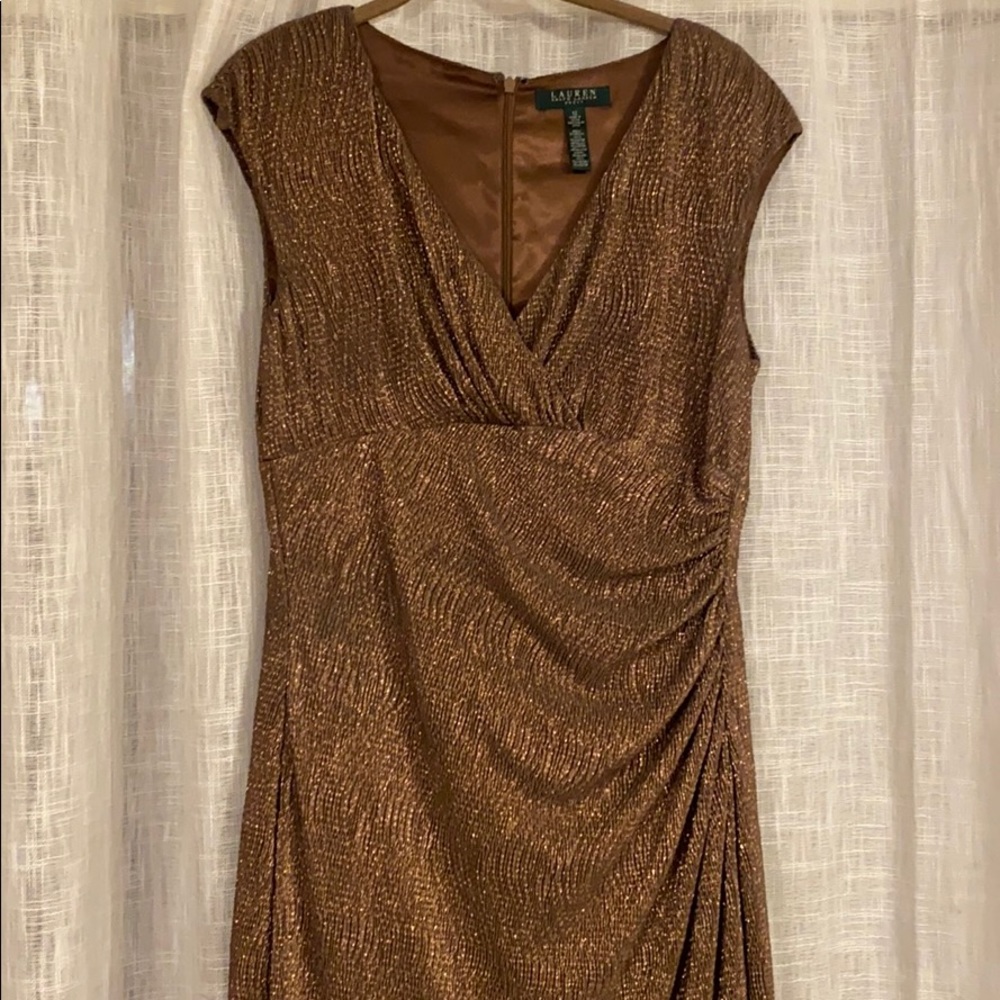 Lauren Ralph Lauren Gold Dress Sz 12
